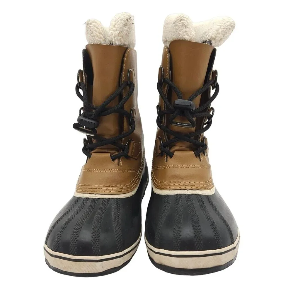 Sorel Caribou (Womens Size 5) Brown Waterproof Snow Boots Lace‎ Up Warm Winter